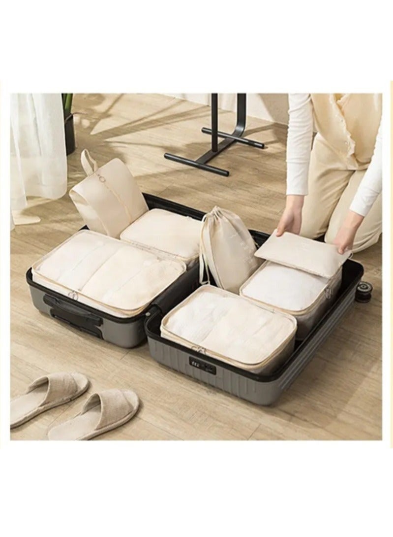 7-piece travel organizer luggage set suitable for digital toiletries and cosmetics storage bags, suitable for clothes, shoes, suitcases and travel bags - Image 4